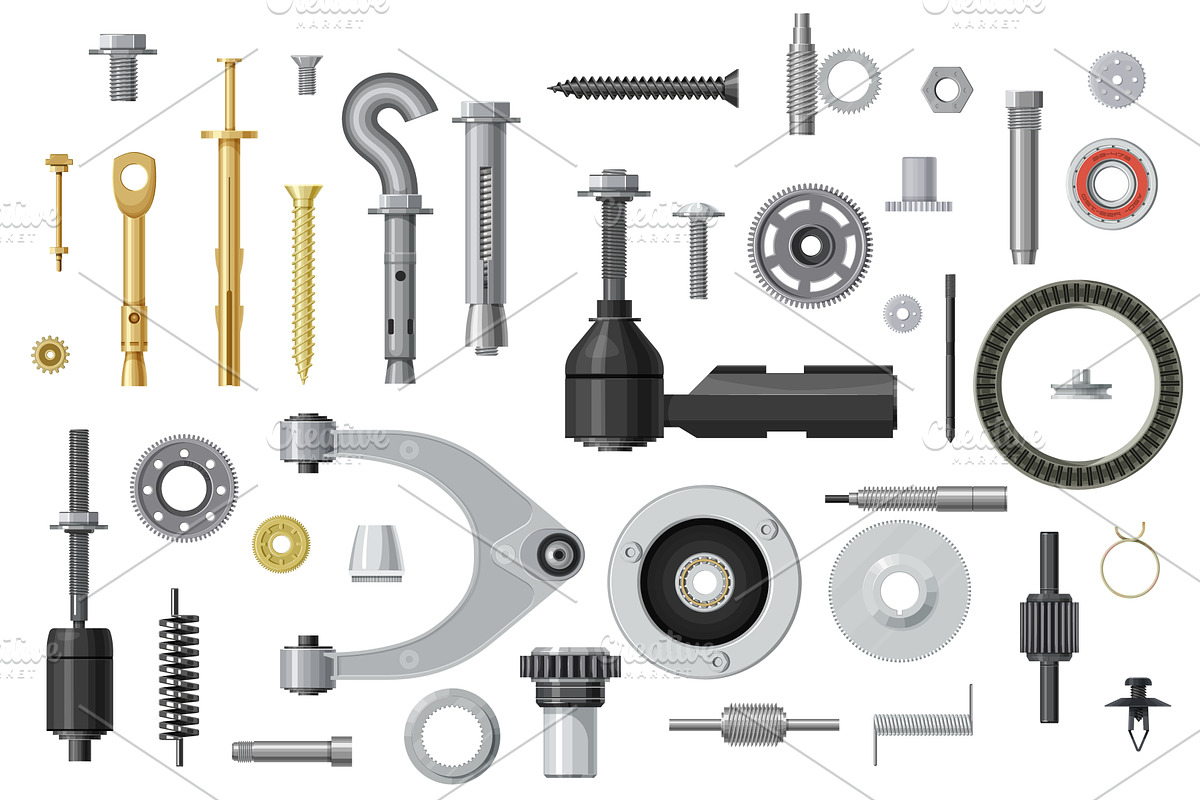 Spare parts and fasteners, an Illustration by Buch&Bee