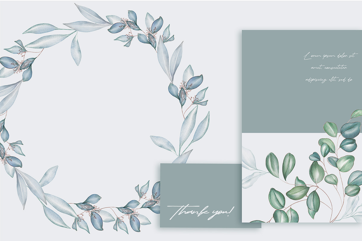 Greenery. Watercolor illustration, a Decorative Illustration by DamriNa art (Photo 11 of 11)