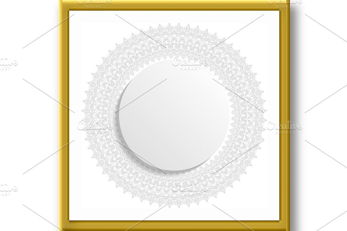 Winter Vector Round Frame With, a Decorative Illustration by FineArtStudio (Photo 3 of 3)
