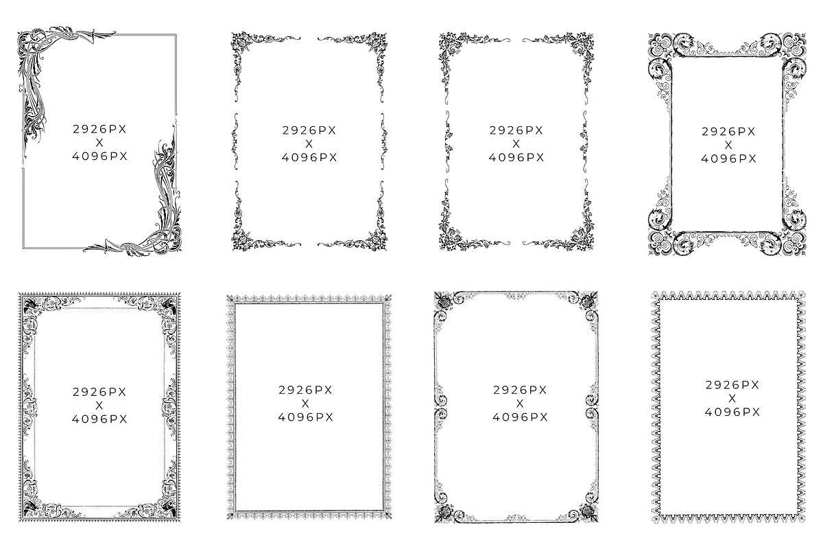 Ornate Borders Template, a Decorative Illustration by Century Library (Photo 3 of 7)
