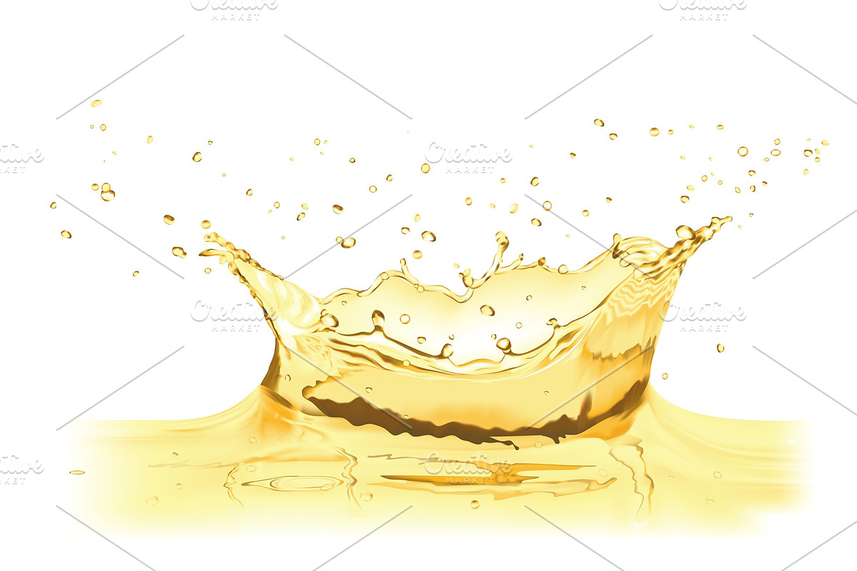vector water splash crown, a Food Illustration by vectorprro