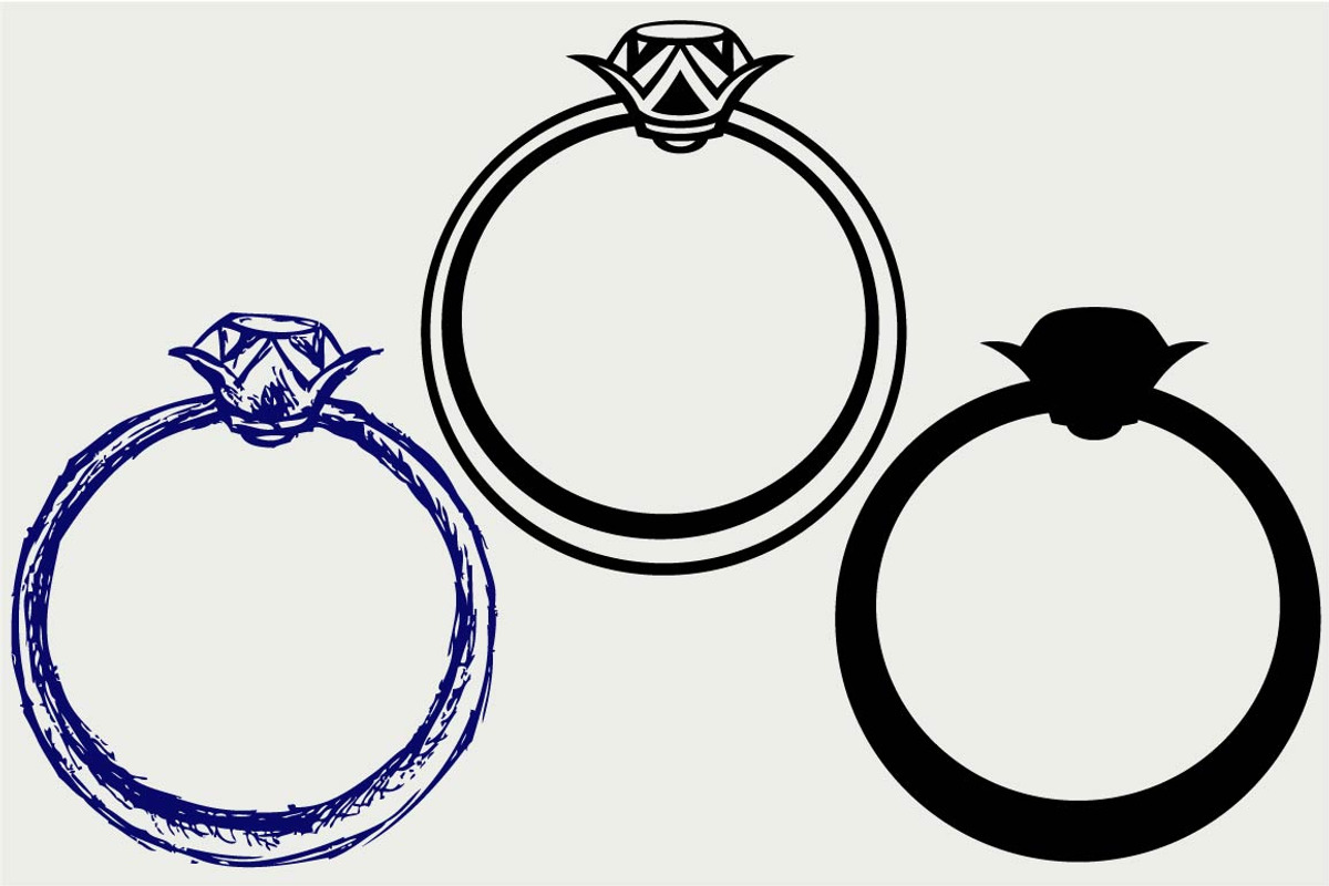 Wedding rings icon SVG, an Outline Icon by LineworkStock
