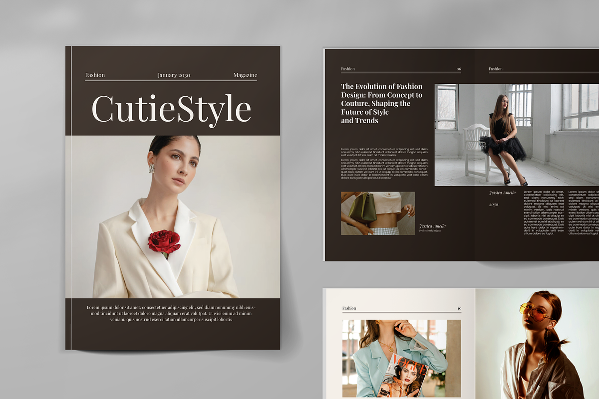 Fashion Look Book Template, a Magazine Template by SquidPixey (Photo 2 of 6)