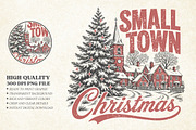 Retro Christmas design Png - Small, a Seasonal Illustration by Libby Wishes (Thumbnail 1 of 4)