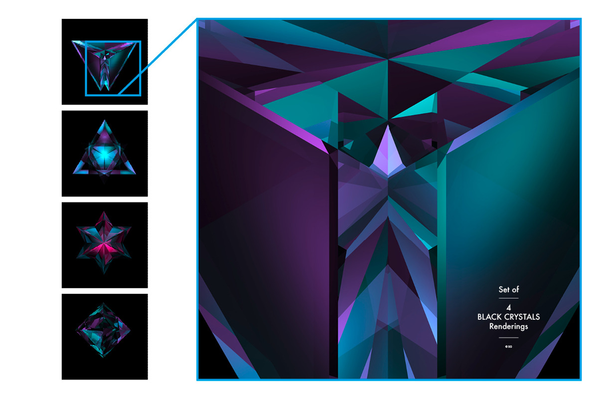 Black crystals, a Background Graphic by helloSG (Photo 2 of 3)