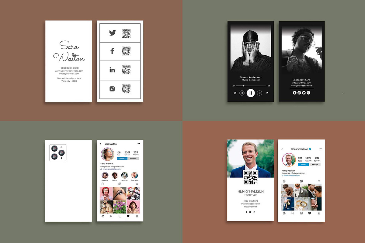 12 Unique Business Cards, a Business Card Template by Saman Osama (Photo 3 of 5)