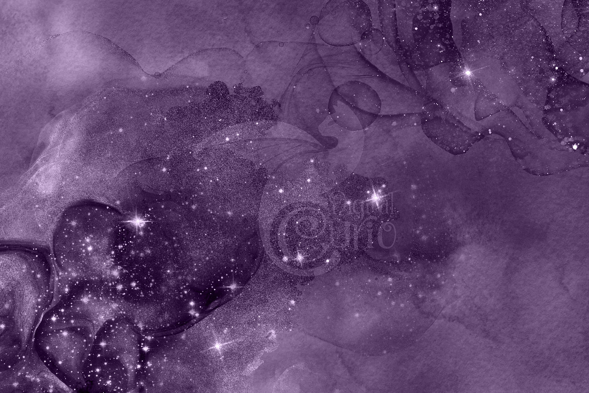 Purple Watercolor Galaxy Glitter, a Texture Graphic by Digital Curio (Photo 4 of 5)