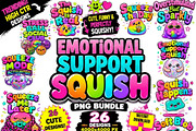 Emotional Support Squish PNG Bundle, an Emoji Icon by Tanya Kart (Thumbnail 1 of 10)