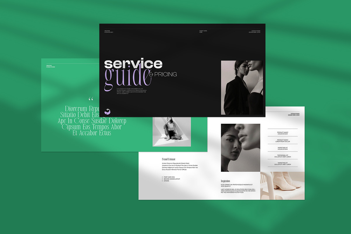 OCEAN | Service & Pricing Guide, a Presentation Template by evgenystudio (Photo 6 of 10)