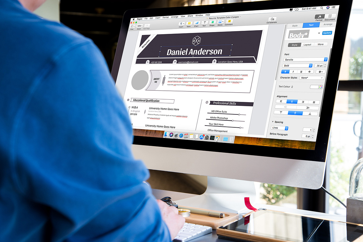 Resume Cv Template Word Apple Pages, a Resume Template by Tbunny (Photo 7 of 7)
