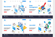 Isometric Landing Page Template, an Illustration by alexdndz (Thumbnail 10 of 29)