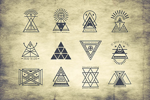 Hipster Triangle Badges