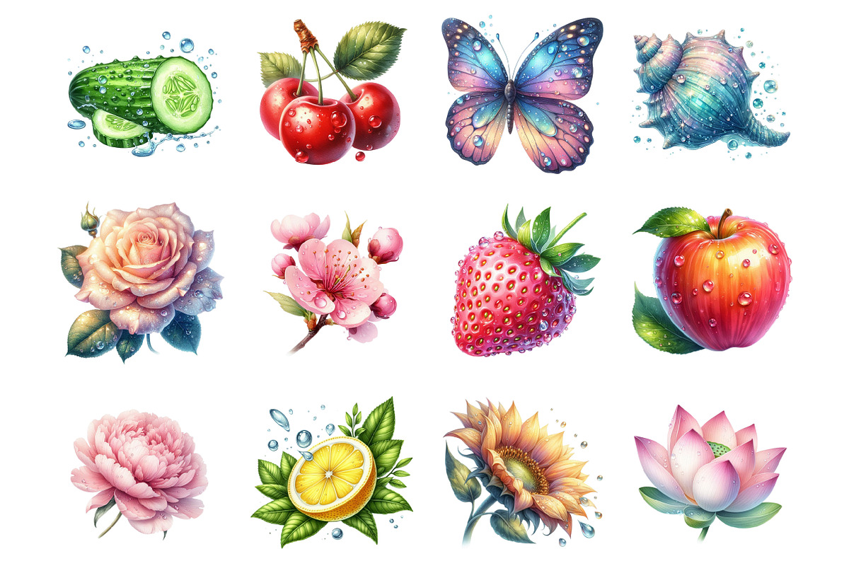 Water Droplets, an Illustration by Design Market (Photo 2 of 3)