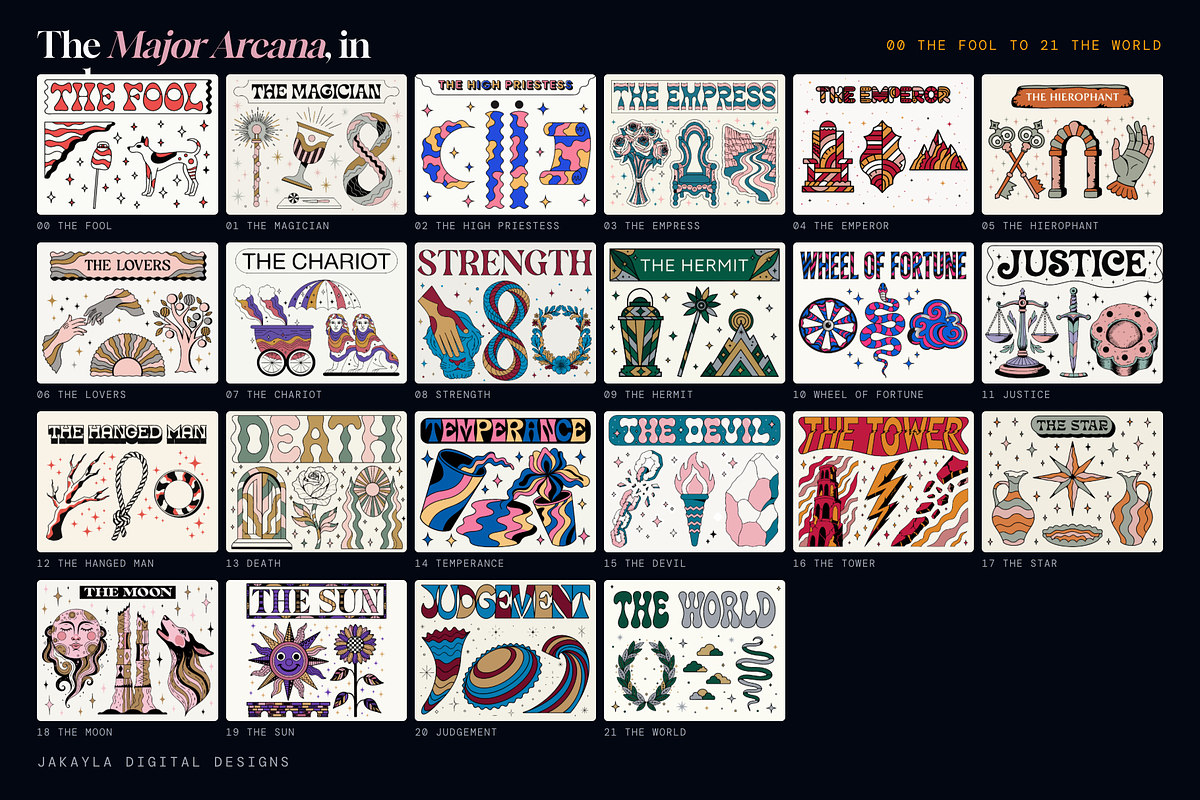 78 Tarot Card Sticker Sheets, an Object Graphic by Jakayla Digital Co (Photo 3 of 18)