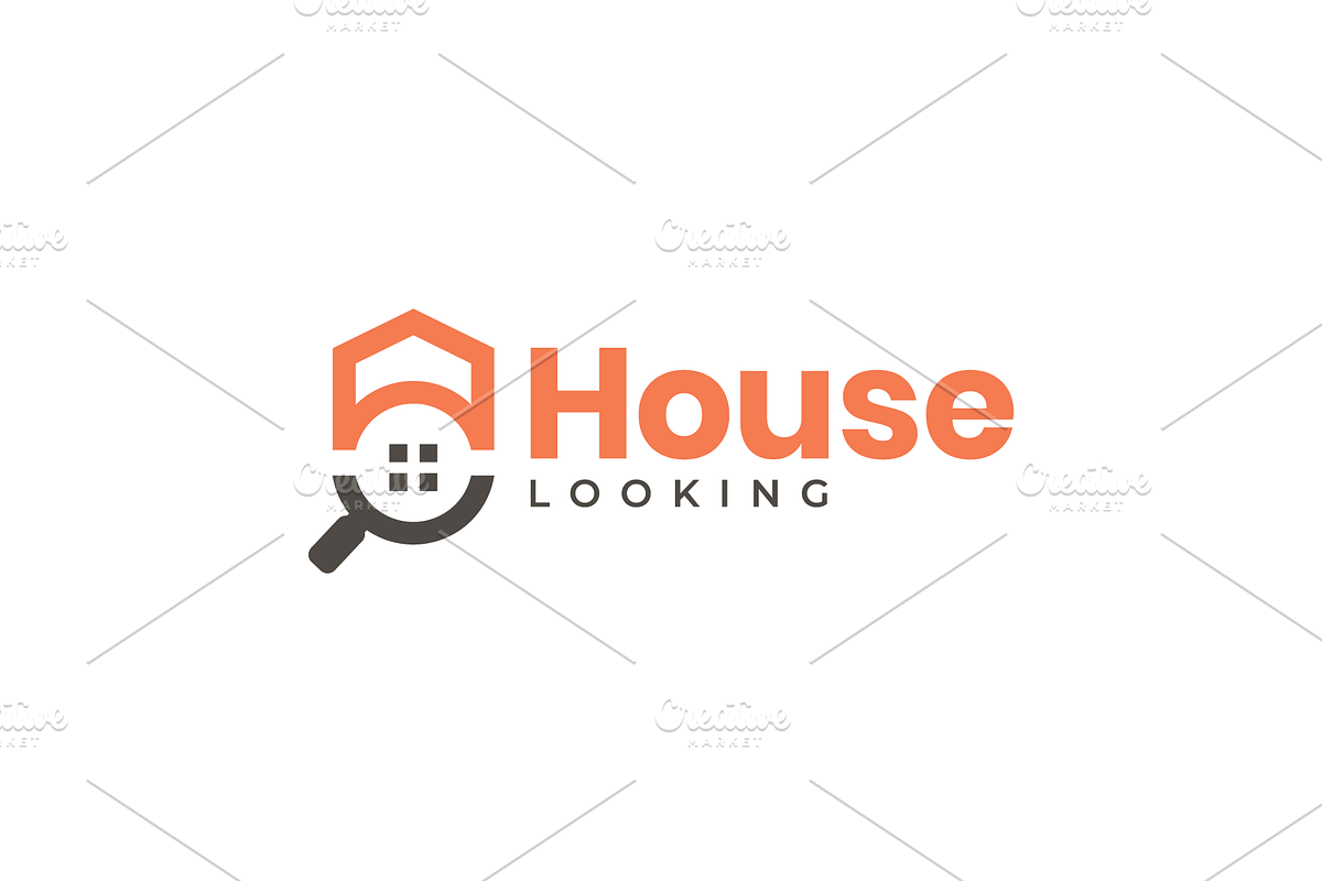 magnifying glass searching flat logo, a Branding & Logo Template by devastd