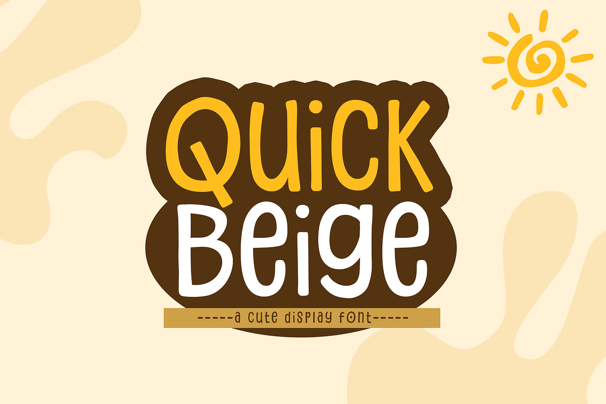Quick Beige, a Sans Serif Font by khurasan (Photo 1 of 4)
