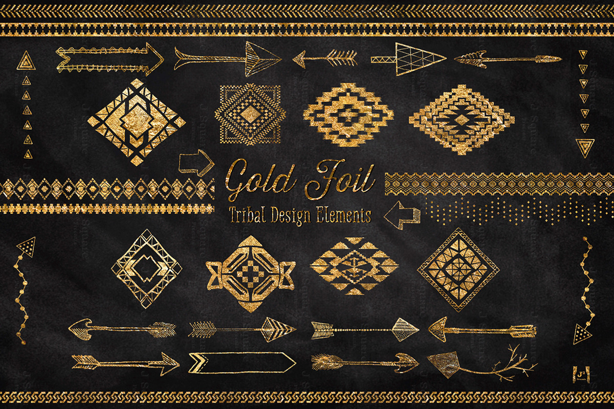 Gold Foil Mega Vector DesignElement preview 2