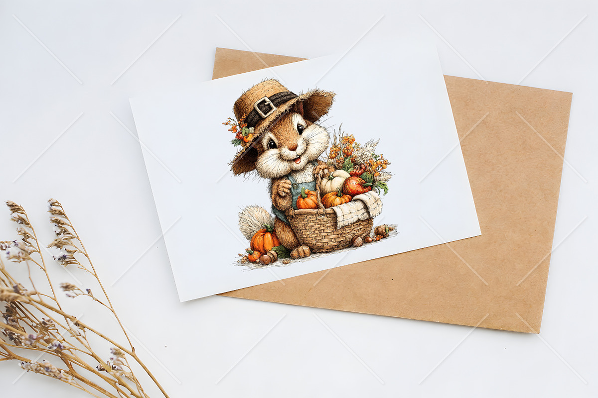 Whimsical Thanksgiving Clipart PNG, a Seasonal Illustration by Canvas Craft (Photo 10 of 10)