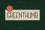 Greenthumb | Sans Serif Display Font, a Sans Serif Font by Sarah Celia Design (Thumbnail 1 of 3)