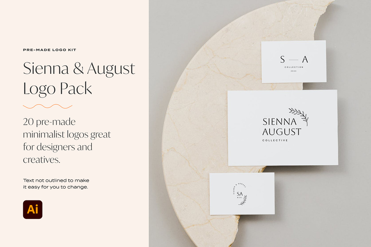 Minimalist Logo Pack for Designers, a Branding & Logo Template by Squarebase Templates (Photo 1 of 7)