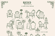 Rococo Aesthetics Vintage Vector Set, an Object Illustration by VerAna (Thumbnail 3 of 17)