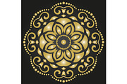 Floral Vector Abstract Golden, a Decorative Illustration by FineArtStudio (Thumbnail 1 of 3)