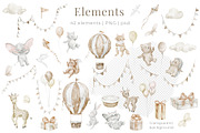 Balloon Animals Watercolor Nursery, an Illustration by Alisles (Thumbnail 4 of 12)