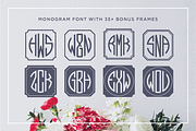 Circle Monogram Font, a Font by Leslie Ray (Thumbnail 4 of 6)