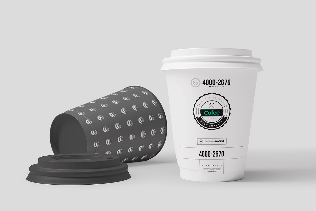 Coffe Paper Cups Mock-up 3, a Cups & Container Mockup by Nevada63 (Photo 1 of 4)