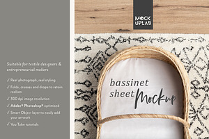 Mockup Boho Baby Bassinet Mock Up