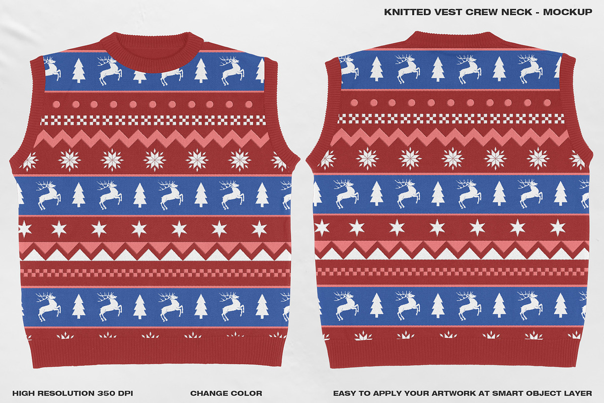 Knitted Vest Crew Neck - Mockup, a Hoody Mockup by DaldSgh (Photo 4 of 11)