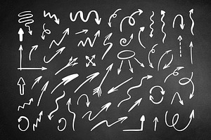 53 Hand drawn arrows set, a Decorative Illustration by Midstream
