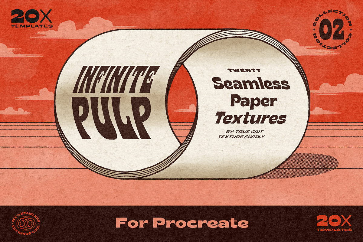 Infinite Pulp 02 for Procreate, a Texture Graphic by True Grit Texture Supply (Photo 1 of 11)