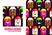 Freaky Ice-Creams Pattern, a Pattern Graphic by dimpo ⚡️ ART ® (Thumbnail 1 of 3)