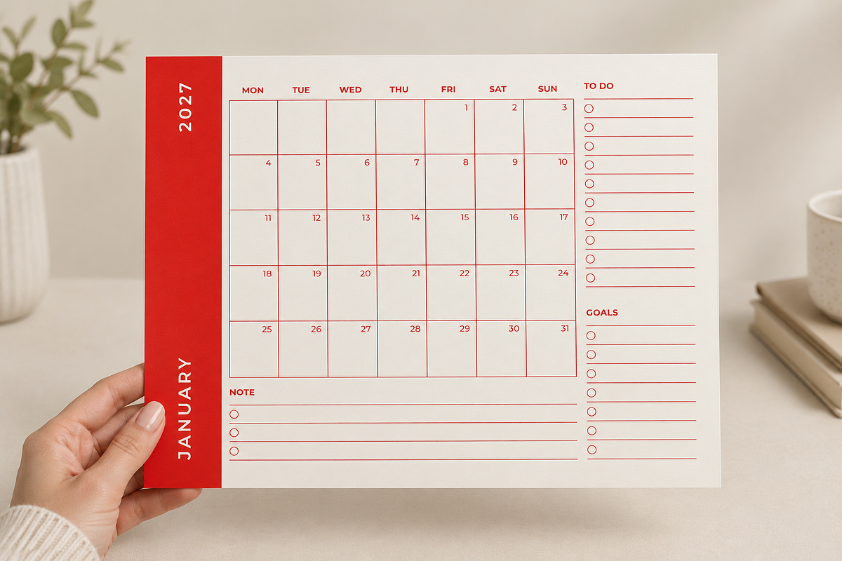 2027 Monthly Goal Planner LetterSize, a Stationery Template by Sofir Nayeem (Photo 2 of 4)