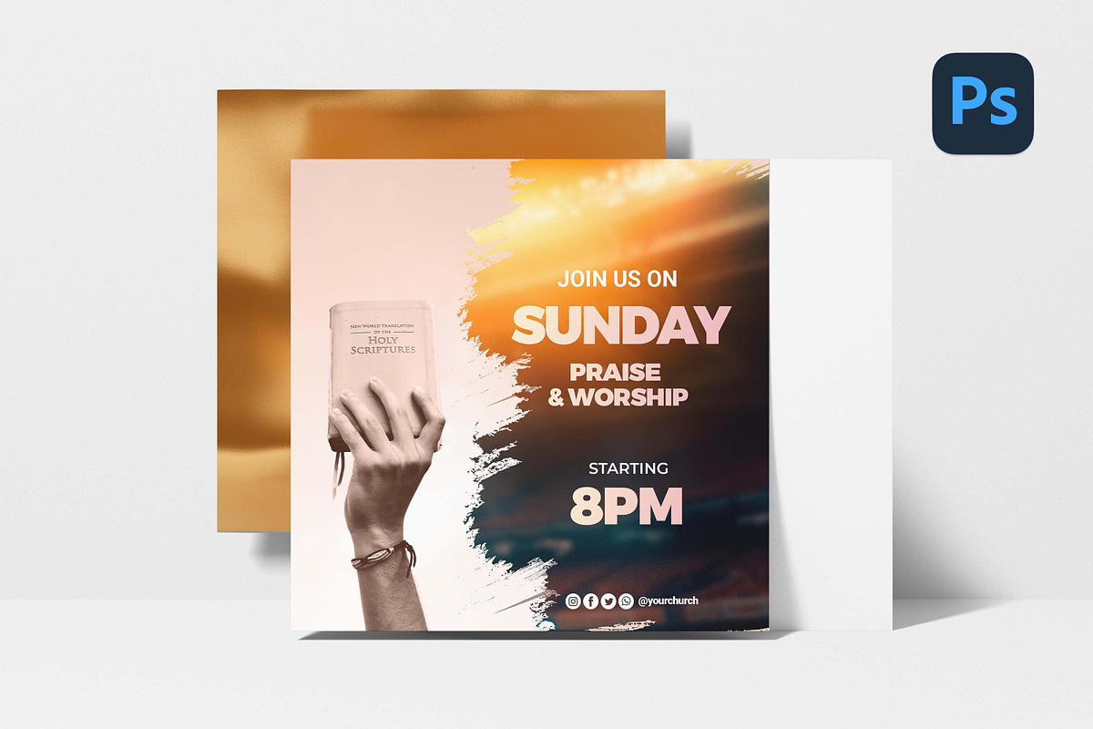 Worship Service Flyer, a Social Media Template by Believe Creatives