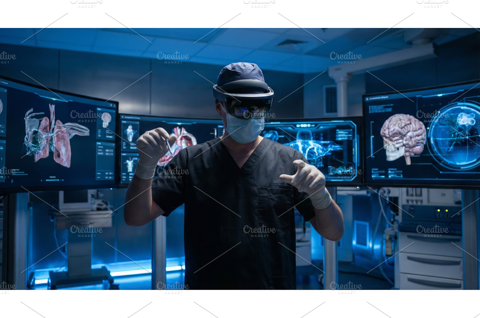 Surgeon With VR Glasses, a Health & Medical Photo by CREATIVEDEF
