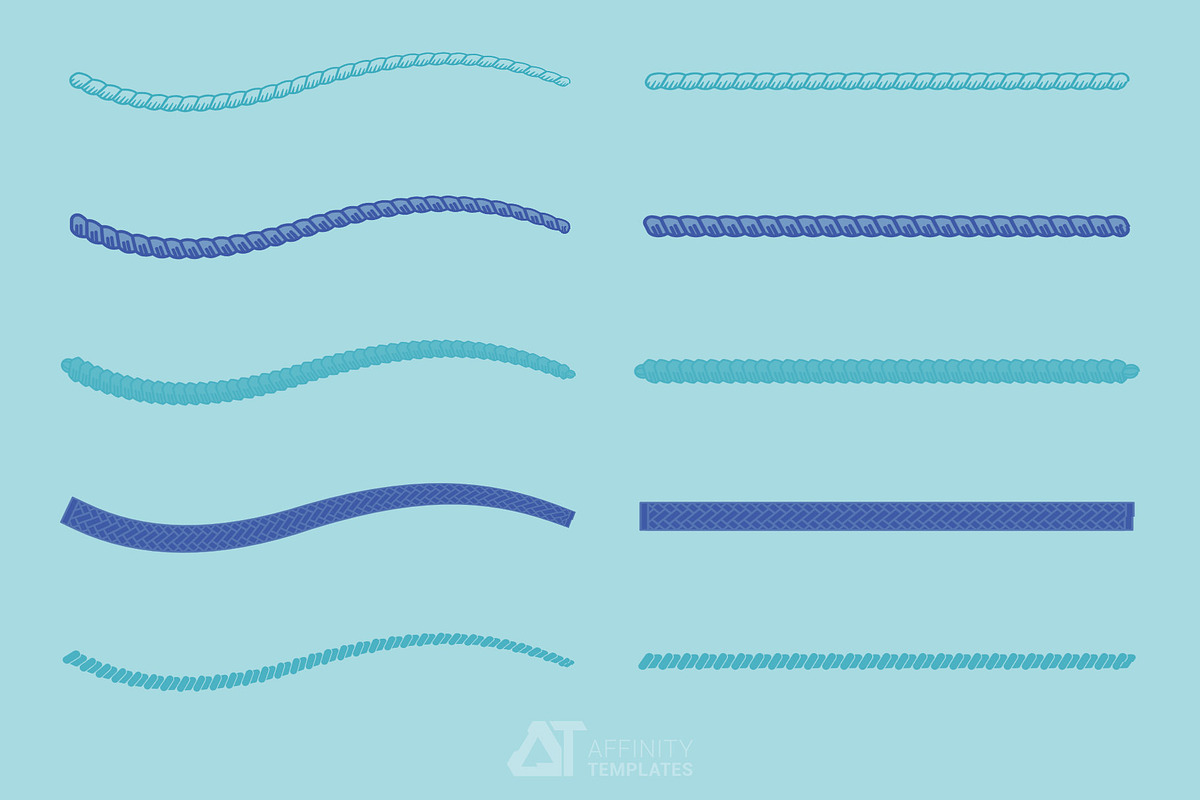 Ropes Brush Pack for Affinity Apps, a Brush Add-On by Affinity Templates (Photo 7 of 7)