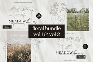Meadow Flowers Vol. 1 & 2 Bundle