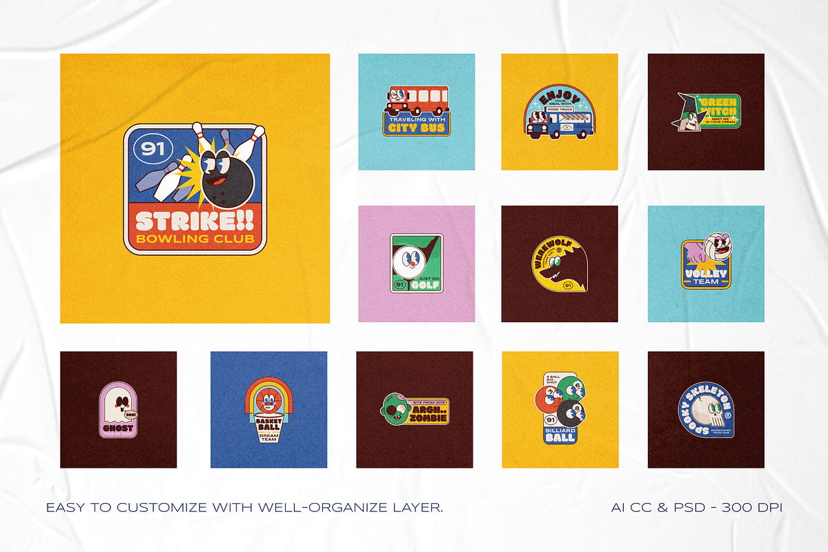 Illustration Logo Badges Bundle #3, a Branding & Logo Template by The Good Store (Photo 3 of 10)