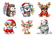 Christmas Animals Clipart, an Illustration by Design Market (Thumbnail 4 of 5)