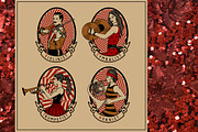 Vintage Circus Band Musicians., a Decorative Illustration by Moloko88 (Thumbnail 2 of 5)
