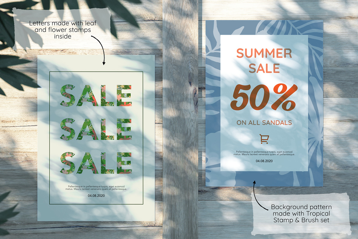 Procreate Tropical Summer Brush Set, a Brush Add-On by Littlefield Design (Photo 4 of 16)