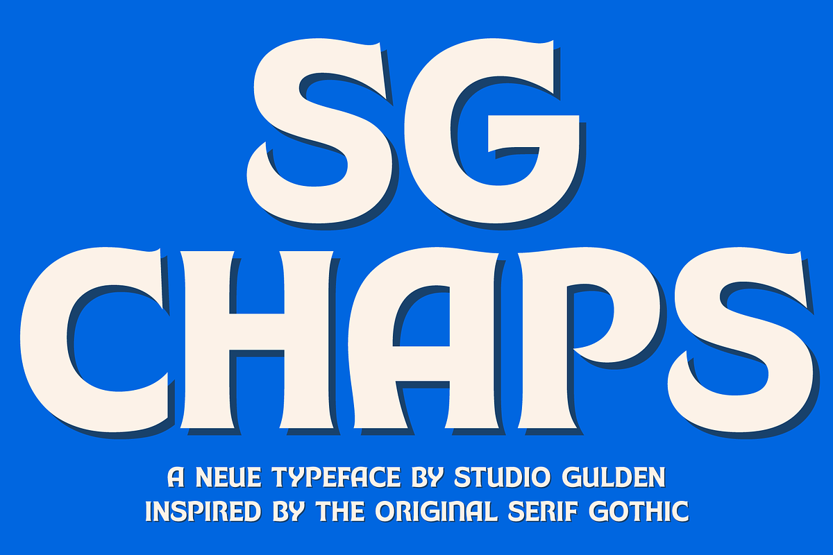SG Chaps Serif Gothic, a Serif Font by Studio Gulden (Photo 1 of 12)