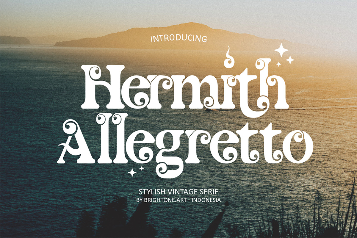 Hermith Allegretto - Classic Style, a Serif Font by Brightone (Photo 1 of 8)