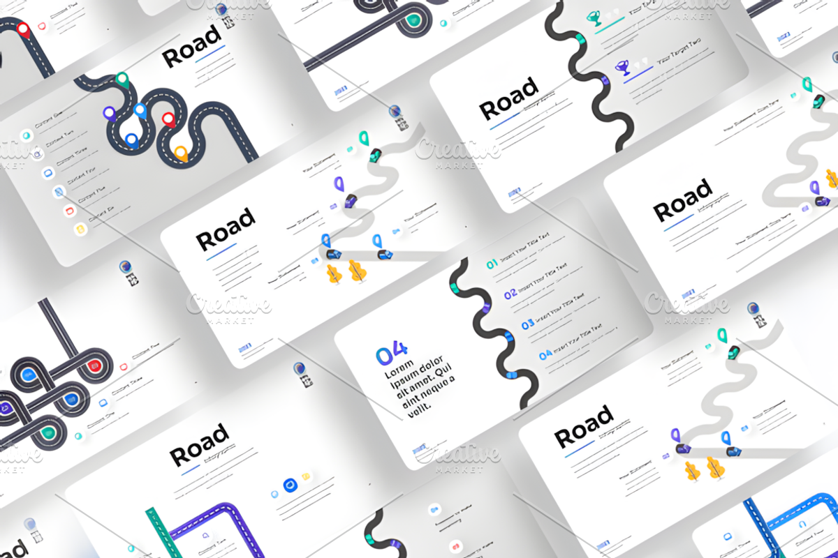 Road Infographic PowerPoint Template, a Presentation Template by Ink Gallery (Photo 3 of 3)