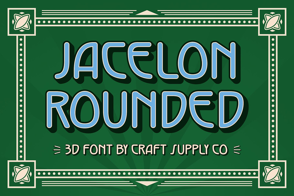 Jacelon Rounded 3D, a Sans Serif Font by Craft Supply Co. (Photo 1 of 8)