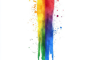 Rainbow Paint Splatter Pride LGBTQIA, an Abstract Photo by Pixeness Studio