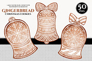 50 Watercolor Christmas Gingerbread, a Decorative Illustration by KarinkaBU (Thumbnail 2 of 8)