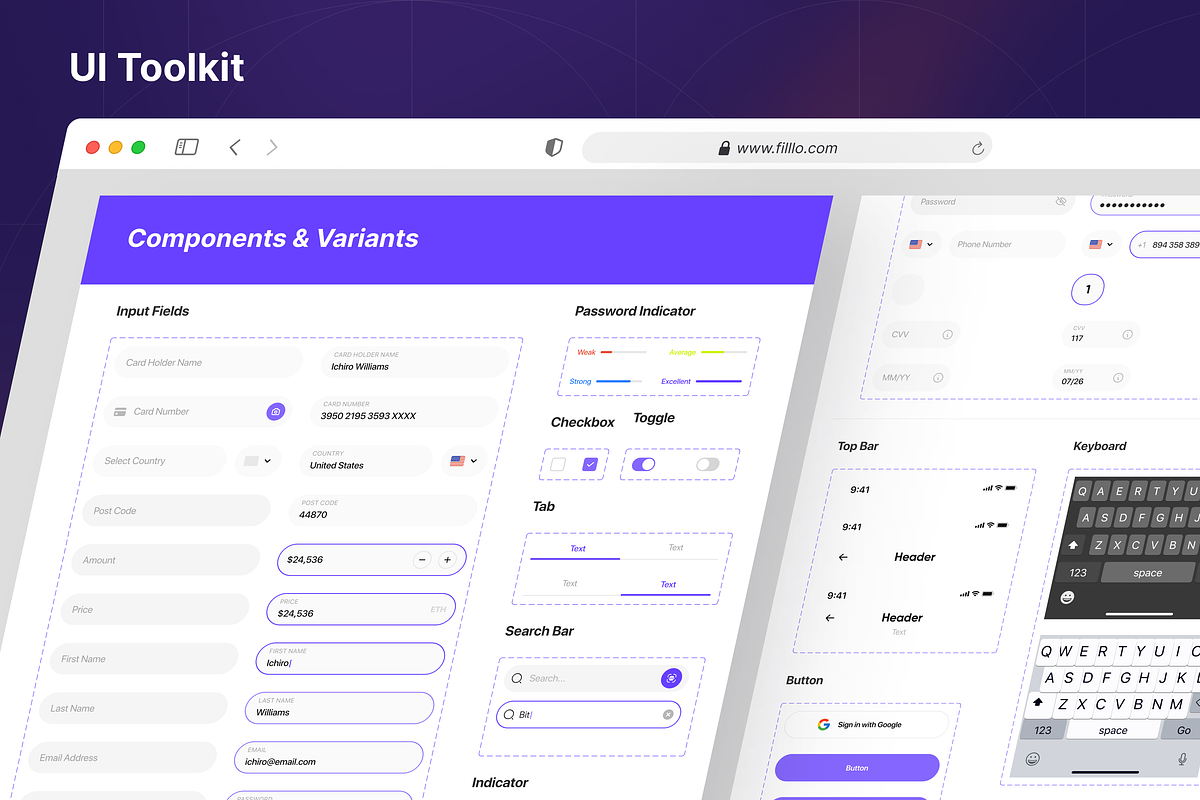 Filllo Parcel Delivery App UI Kit, an UI Kit Template by floxui (Photo 2 of 8)